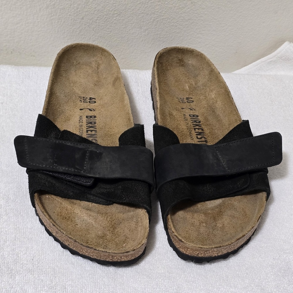 Birkenstock Oita Sandals Brown Black Suede Slip On Size EU 40 / Women's‎ 9 - 9.5